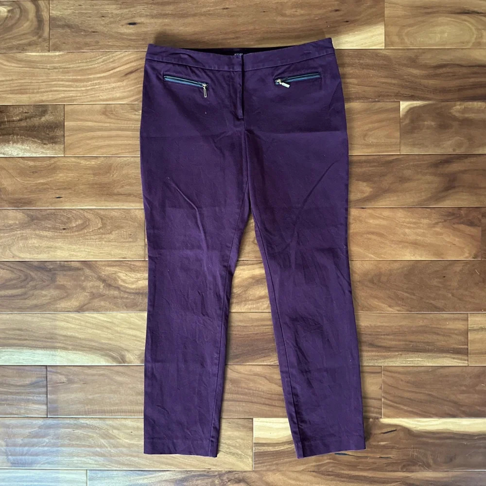 Alfani Burgundy Zip Pocket Dress Pants size 12